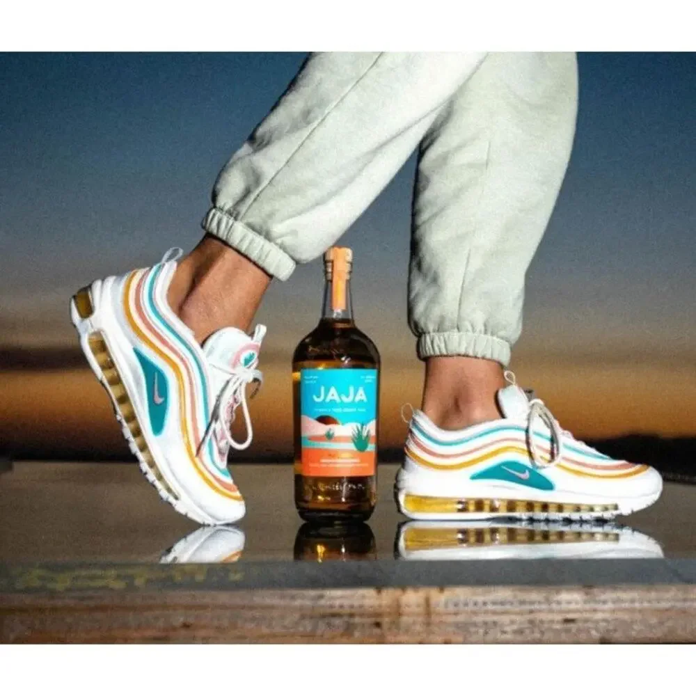 JAJA x Nike Air Repo Sneakers in White and Multi